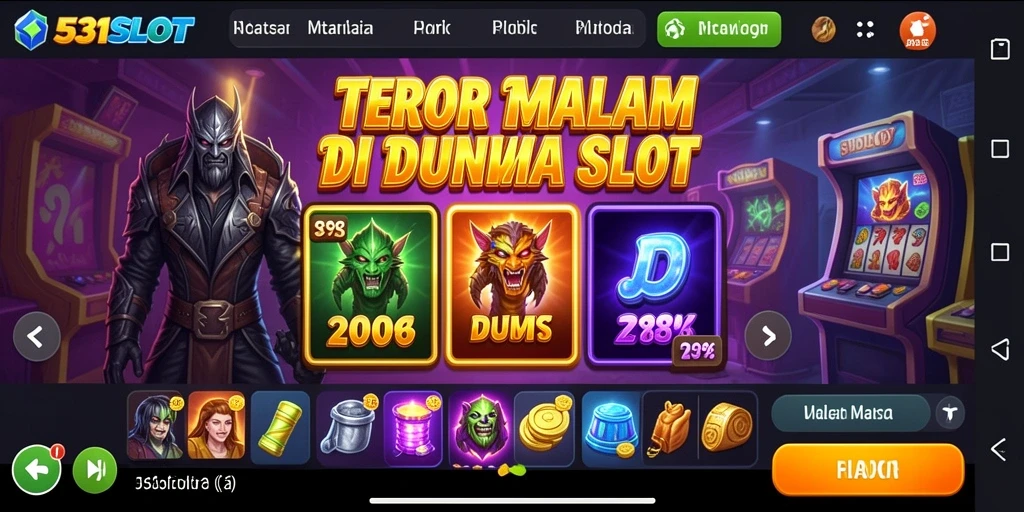 Tampilan mencekam saat bermain 531SLOT dengan efek horor yang memukau.