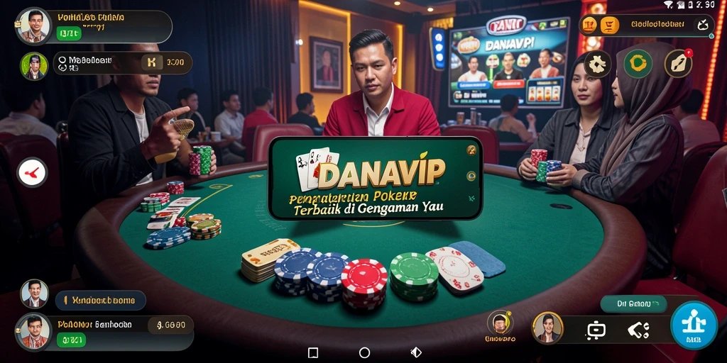 Screenshot gameplay Poker dari DANAVIP yang menampilkan aksi seru.