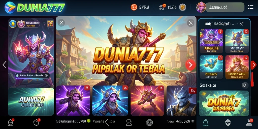 Tampilan utama DUNIA777 dengan fitur pengingat dan jadwal.