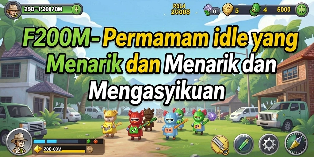 Screenshot F200M menunjukkan gameplay yang menarik dan santai.