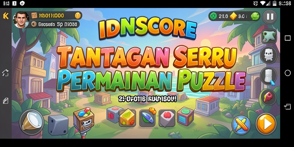 Tampilan gameplay <strong>IDNSCORE</strong> yang menuntut strategi dalam menyelesaikan teka-teki.