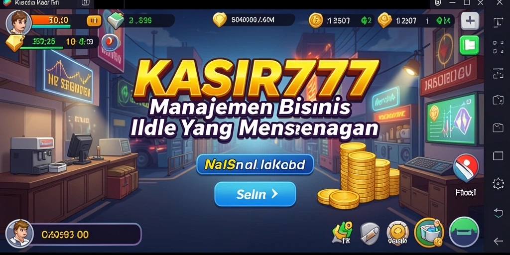 Tampilan gameplay KASIR777 yang menarik dalam manajemen bisnis Idle.