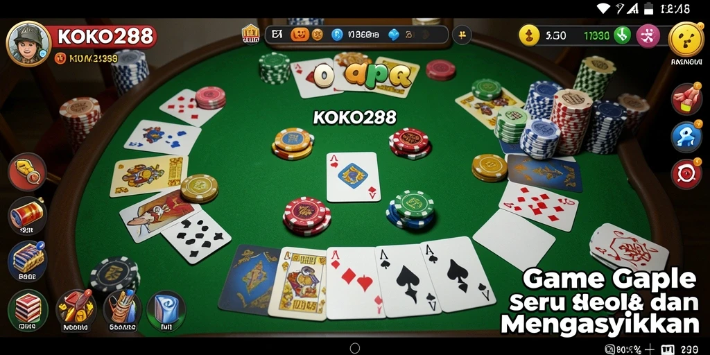 Tampilan gameplay seru Gaple di KOKO288 yang menarik.