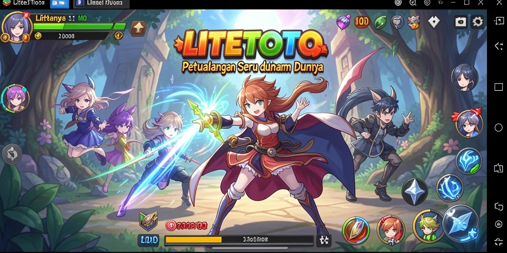Tampilan gameplay menarik dari LITETOTO dengan karakter anime yang menawan.