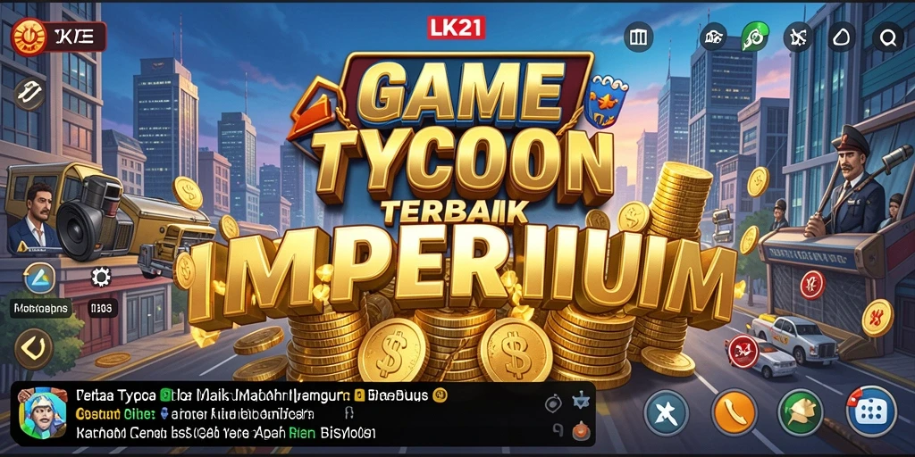 Screenshot menunjukkan gameplay seru dari LK21 dengan elemen Tycoon yang menarik.