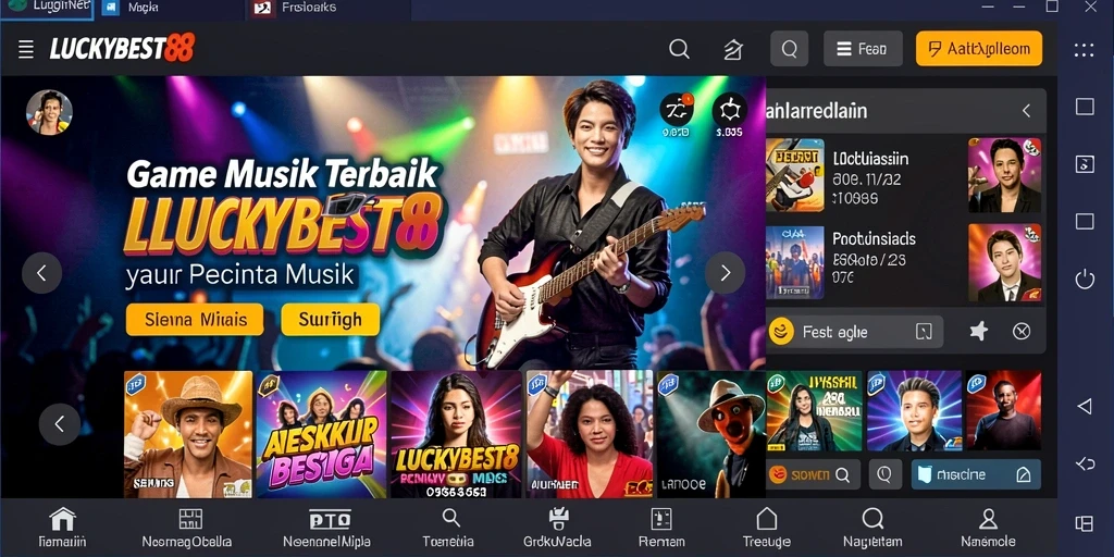 Screenshot gameplay LUCKYBEST88 menampilkan momen seru bermain musik.