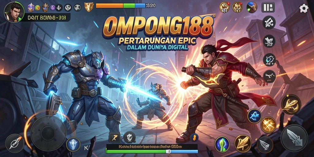 Tampilan gameplay OMPONG188 yang mendebarkan saat pertarungan berlangsung.