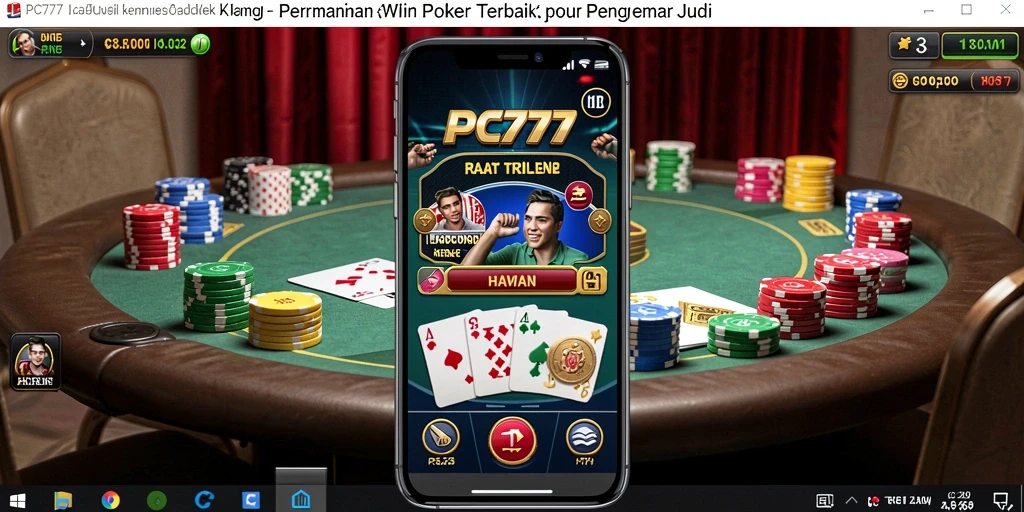 Tampilan menarik dari gameplay Poker di PC777 yang seru