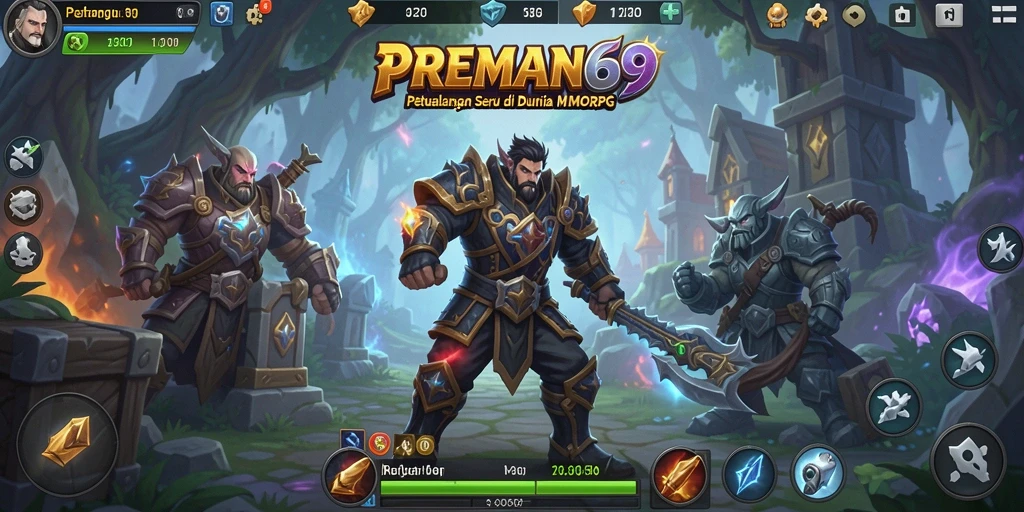 Tampilan seru gameplay MMORPG PREMAN69 dengan aksi petualangan.
