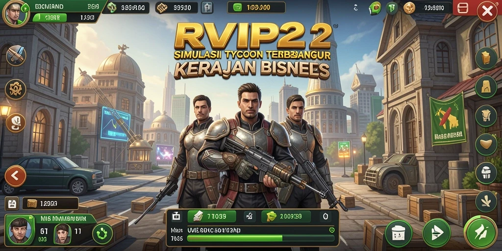 Tampilan gameplay menarik dalam RVIP2 yang menunjukkan pengelolaan bisnis Tycoon.