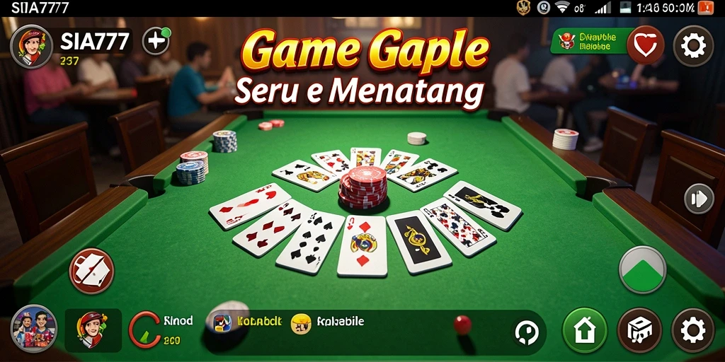 Tampilan permainan Gaple yang menarik dalam SIA777.