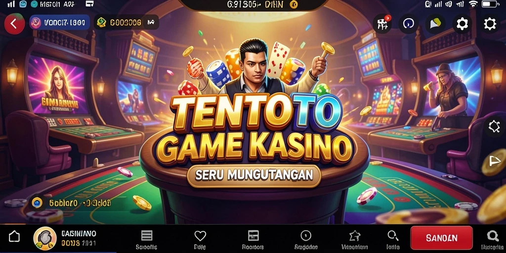 Screenshot tampilan permainan Kasino di TENTOTO.