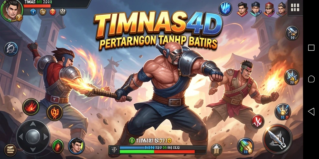 Tampilan gameplay seru dari TIMNAS4D dengan pertarungan dinamis.