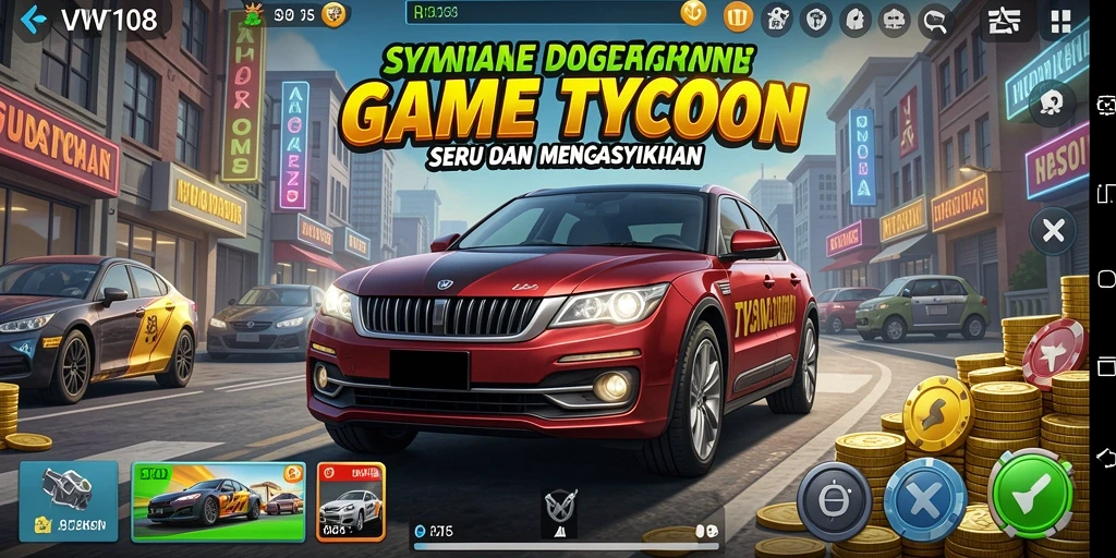 Screenshot utama VW108 menampilkan action gameplay Tycoon yang seru.