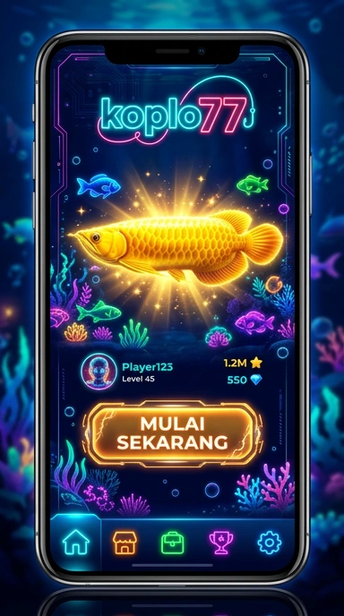 Tampilan awal aplikasi koplo77 yang menarik.